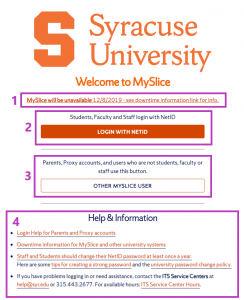An illustration of the updated MySlice login page
