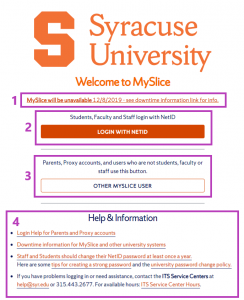 Syracuse Myslice Login